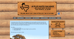 Desktop Screenshot of aplusautosalvage.com