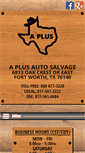 Mobile Screenshot of aplusautosalvage.com